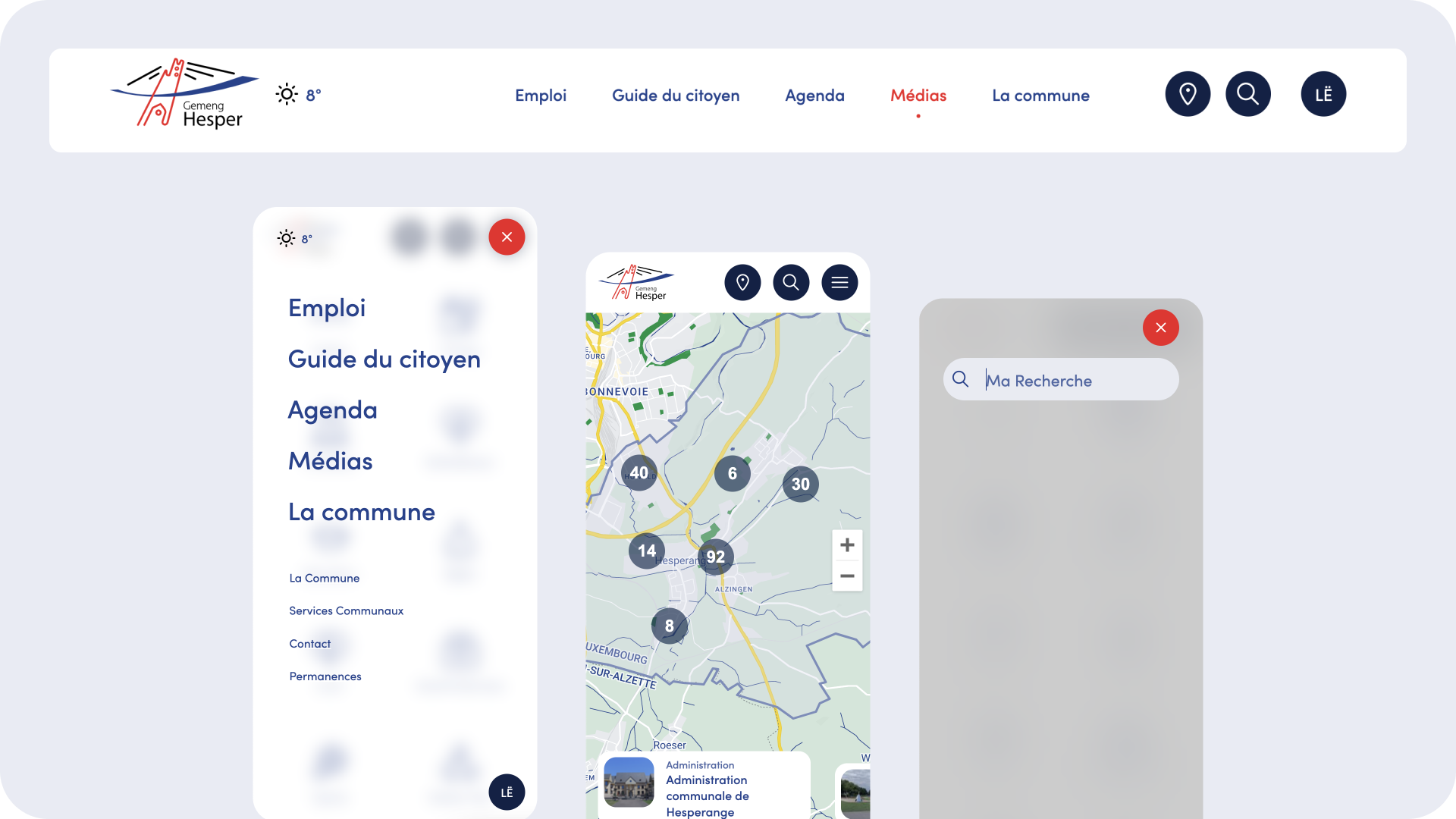 navigation website responsive maps search menu