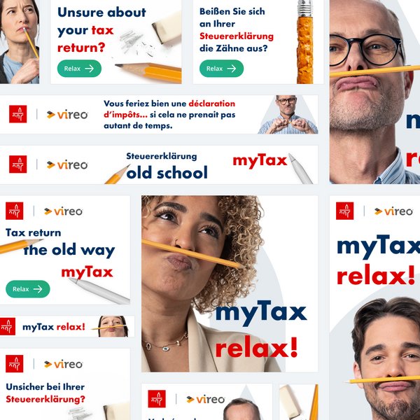 Google display banners for a digital marketing campaign mytax