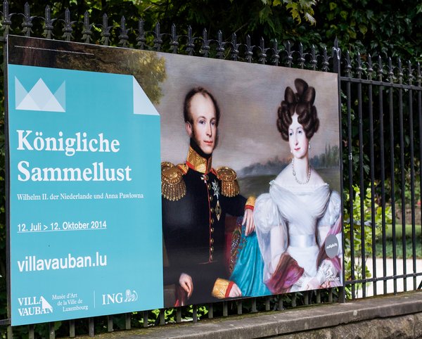 Poster of a Villa Vauban event on the fence