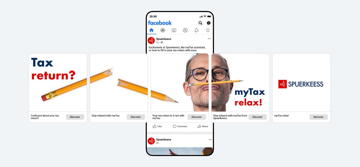 facebook post advertising for a digital marketing campaign called mytax