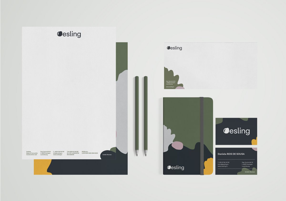 Stationary with the Oesling logo