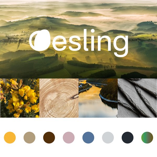 Oesling brand identity colour palette