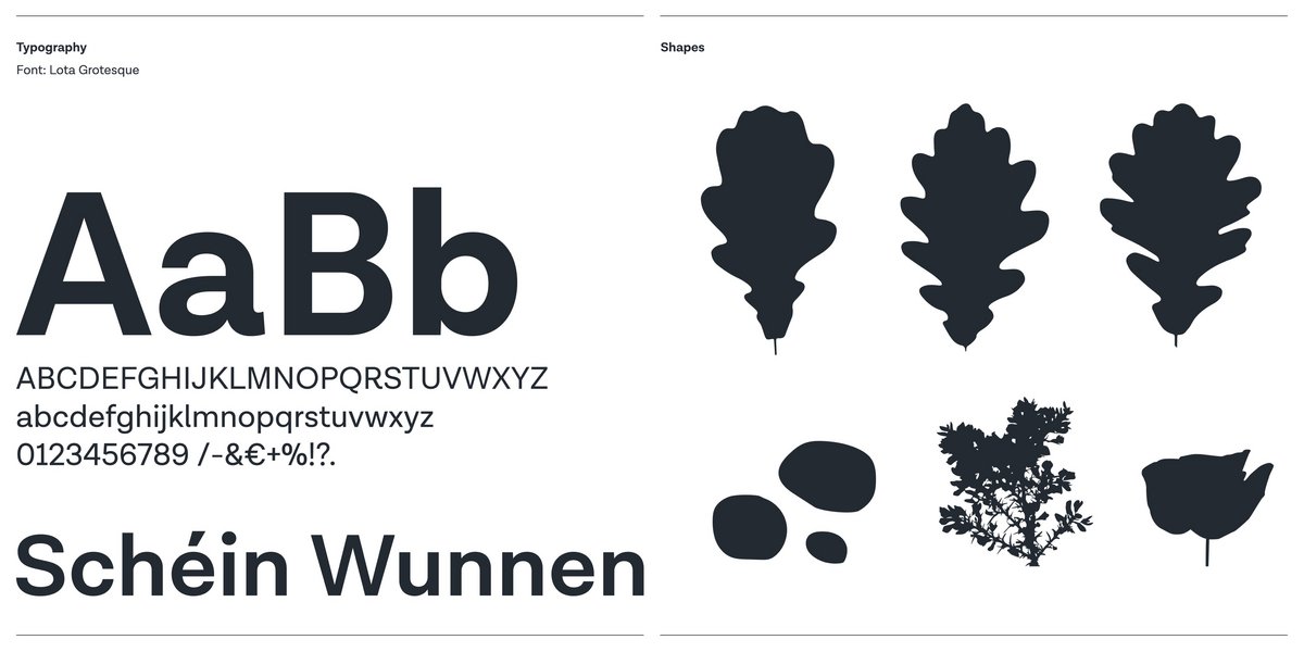 typography of Oesling from the brand identity guidelines